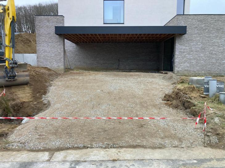 Fundament 2025 Voorbereidende werken Betonpuin fundering Oprit 24Mar2025